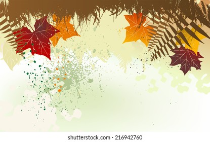 Autumn background with a space for a text