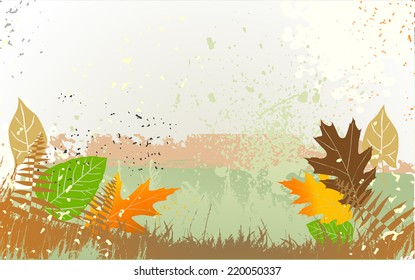 Autumn background with a space for a text