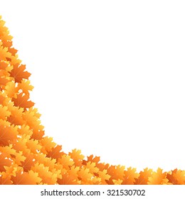 Autumn background with space for text. Vector illustration.