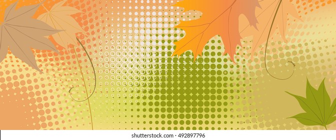 Autumn background with a space for text - vector illustration