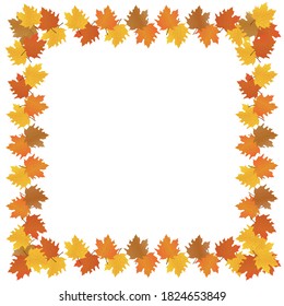 Autumn background. square marketing or halloween or thanksgiving vector frrame banners.