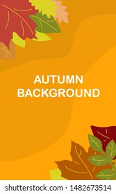 Autumn background Template design - banner, vector image for fall season sale banner, poster or thanksgiving day greeting card, festival invitation,