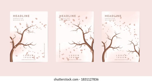 Autumn background template nature cover modern design. 