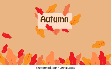 Herbstthema für Banner, Poster, PowerPoint-Hintergrund. Vektorgrafik