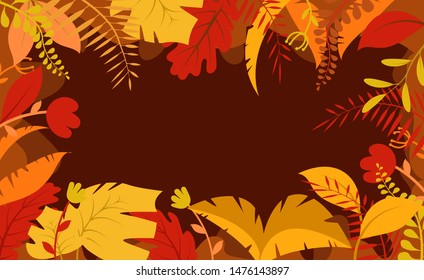 Autumn background, tree paper leaves, yellow backdrop, design for fall season sale banner, poster or thanksgiving day greeting card, festival invitation, paper cut out art style, vector illustration