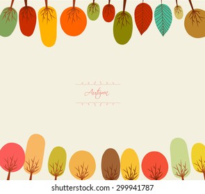 Autumn background with trees