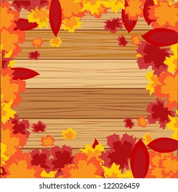 Autumn background from turned the pages of and nameplate