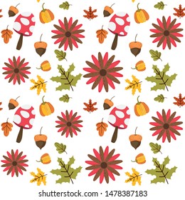 Autumn background vector design, vector illustration