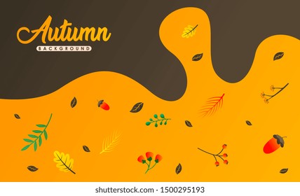 Autumn background vector. Autumn illustration vector
