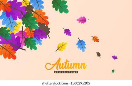 Autumn background vector. Autumn illustration vector