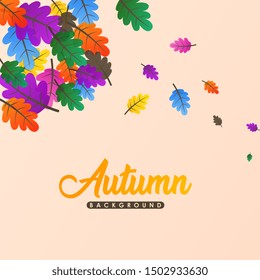 Autumn background vector. Autumn illustration vector