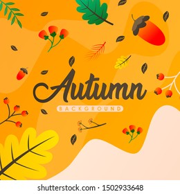 Autumn background vector. Autumn illustration vector