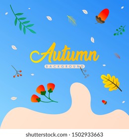 Autumn background vector. Autumn illustration vector