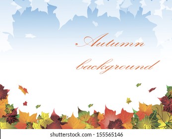 Autumn background. Vector illustration