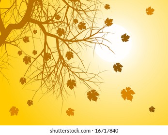 Autumn background vector illustration