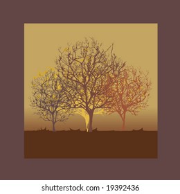 Autumn background vector illustration