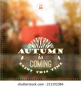 Autumn background. Vector illustration.