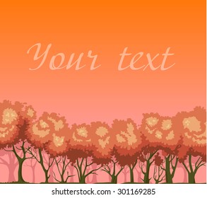 autumn background. Vector illustration