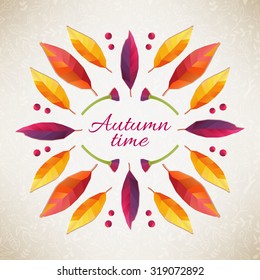Autumn background. Vector illustration