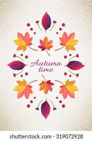 Autumn background. Vector illustration