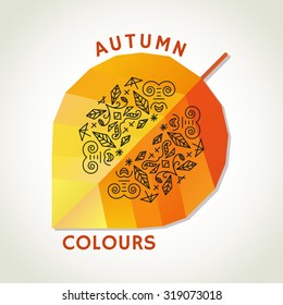 Autumn background. Vector illustration
