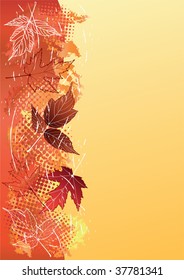 Autumn background. Vector  illustration.