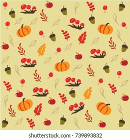 Autumn background. Vector illustration.
