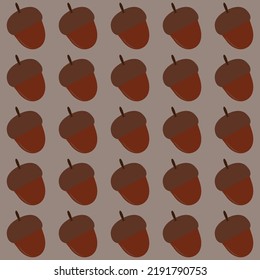Fondo otoñal. Ilustración vectorial de bellotas. Ánimo de otoño