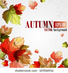 Autumn background. Vector illustration. Eps 10