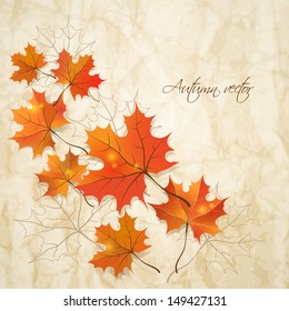 Autumn background. Vector illustration. Eps 10