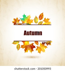 Autumn background. Vector illustration. Eps 10