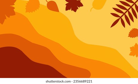 Autumn background vector illustration. Autumn leaves frame background. Fall season design for background, template, landing page or decoration. Fall season frame with maple leaf and autumnal  leaves