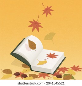 Autumn background vector illustration for reading