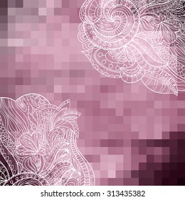 Autumn background. Vector illustration. Retro background with geometric shapes.
