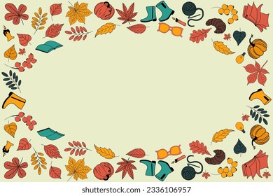 autumn background, vector warm illustration