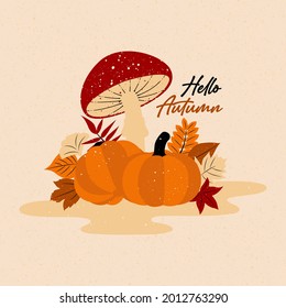 Autumn background and wallpaper, autumn vector illustration, autumn graphic design