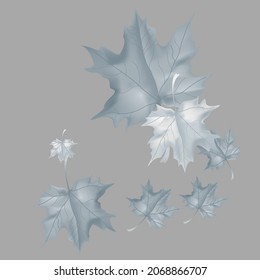 Autumn background with wedge leaves. Vector illustration for print, textile, paper.