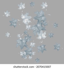 Autumn background with wedge leaves. Vector illustration for print, textile, paper.