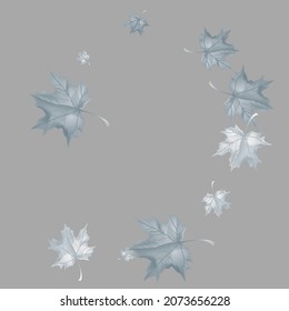 Autumn background with wedge leaves. Vector illustration for print, textile, paper.