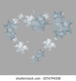Autumn background with wedge leaves. Vector illustration for print, textile, paper.