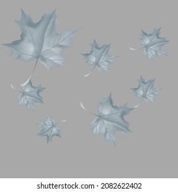 Fondo otoñal con hojas de cuña. Ilustración vectorial para impresión, textil, papel.