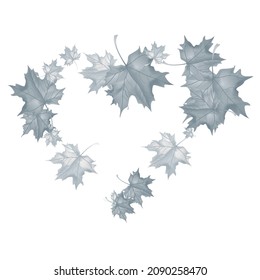 Autumn background with wedge leaves. Vector illustration for print, textile, paper.