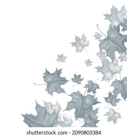 Fondo otoñal con hojas de cuña. Ilustración vectorial para impresión, textil, papel.