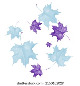 Autumn background with wedge leaves. Vector layout decorative greeting card or invitation design background. Hand drawn illustration
