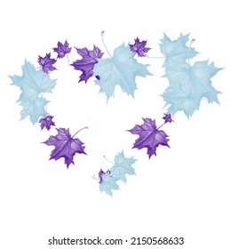 Autumn background with wedge leaves. Vector layout decorative greeting card or invitation design background. Hand drawn illustration

