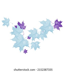 Fondo otoñal con hojas de cuña. Diseño de vectores tarjeta de bienvenida decorativa o fondo de diseño de invitación. Ilustración dibujada por mano
