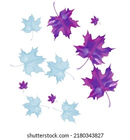 Autumn background with wedge leaves. Vector layout decorative greeting card or invitation design background. Hand drawn illustration
