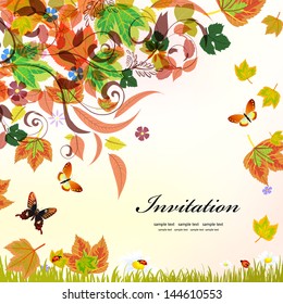 Autumn background for your design