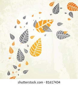 Autumn Background-Autumn Leaves Falling for your own design