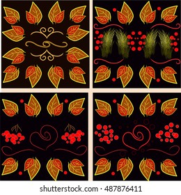 Autumn backgrounds, cards, decorations